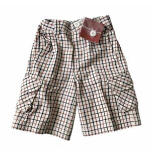 NWT Hanna Andersson Plaid Cargo Shorts Size 4